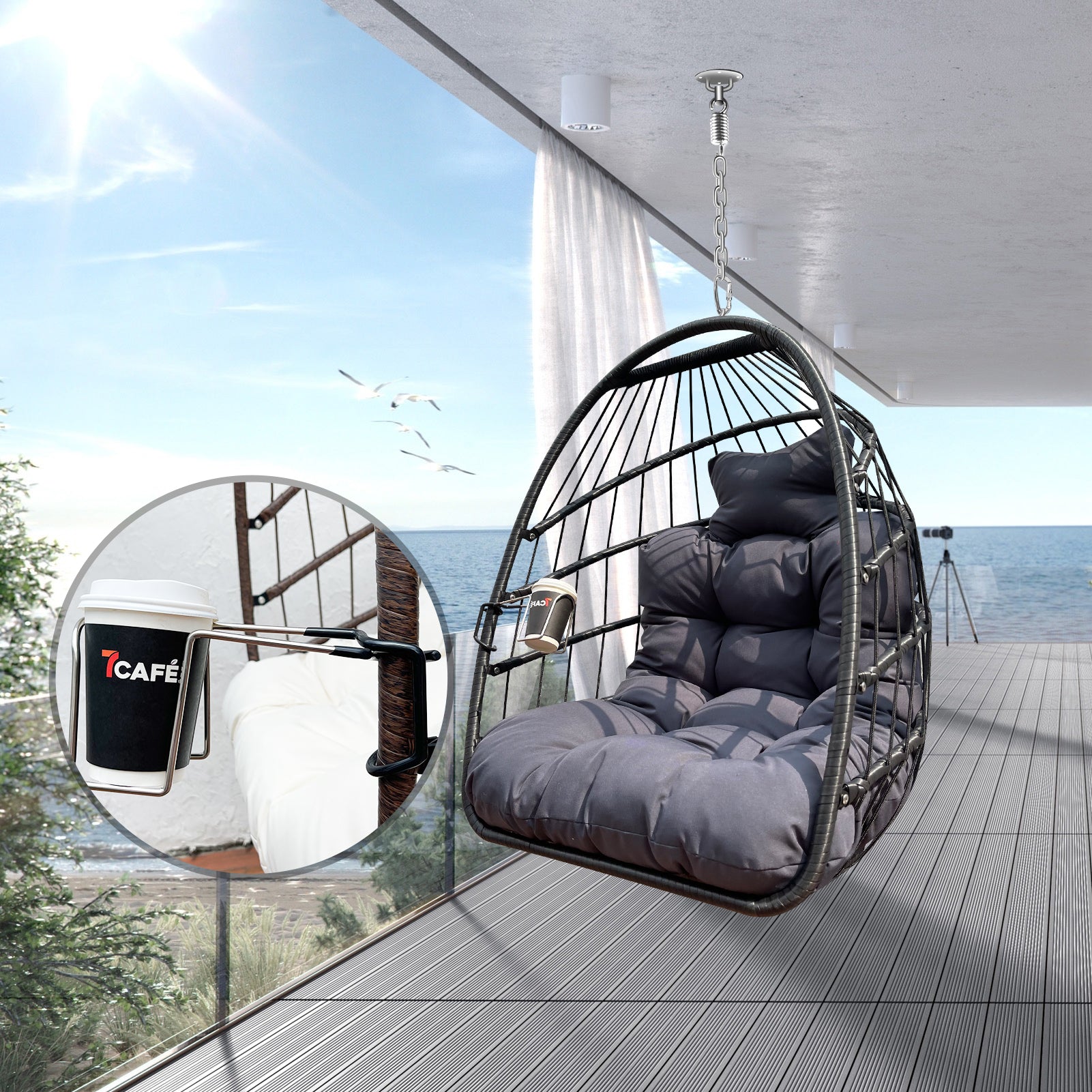 Swing Hammock Egg Basket Chairs Without Stand Indoor Outdoor, Uv Resis