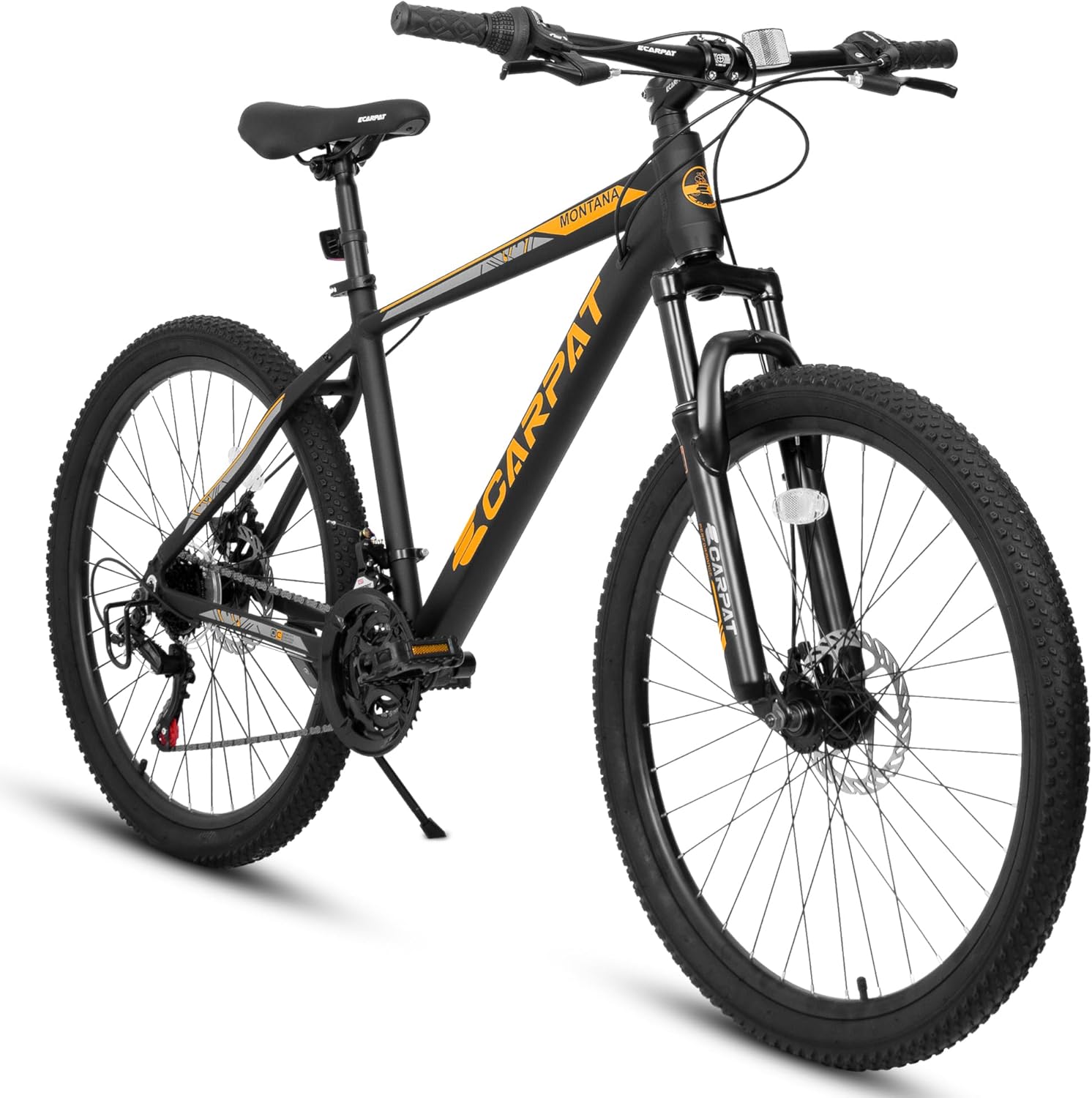 mountainbike aluminium A26322 26 Inch Mountain Bike Adult Aluminum Frame Shock Absorbing Front Fork Bike 21 Speed Disc Brake Mountain Bike Black Orange Aluminium