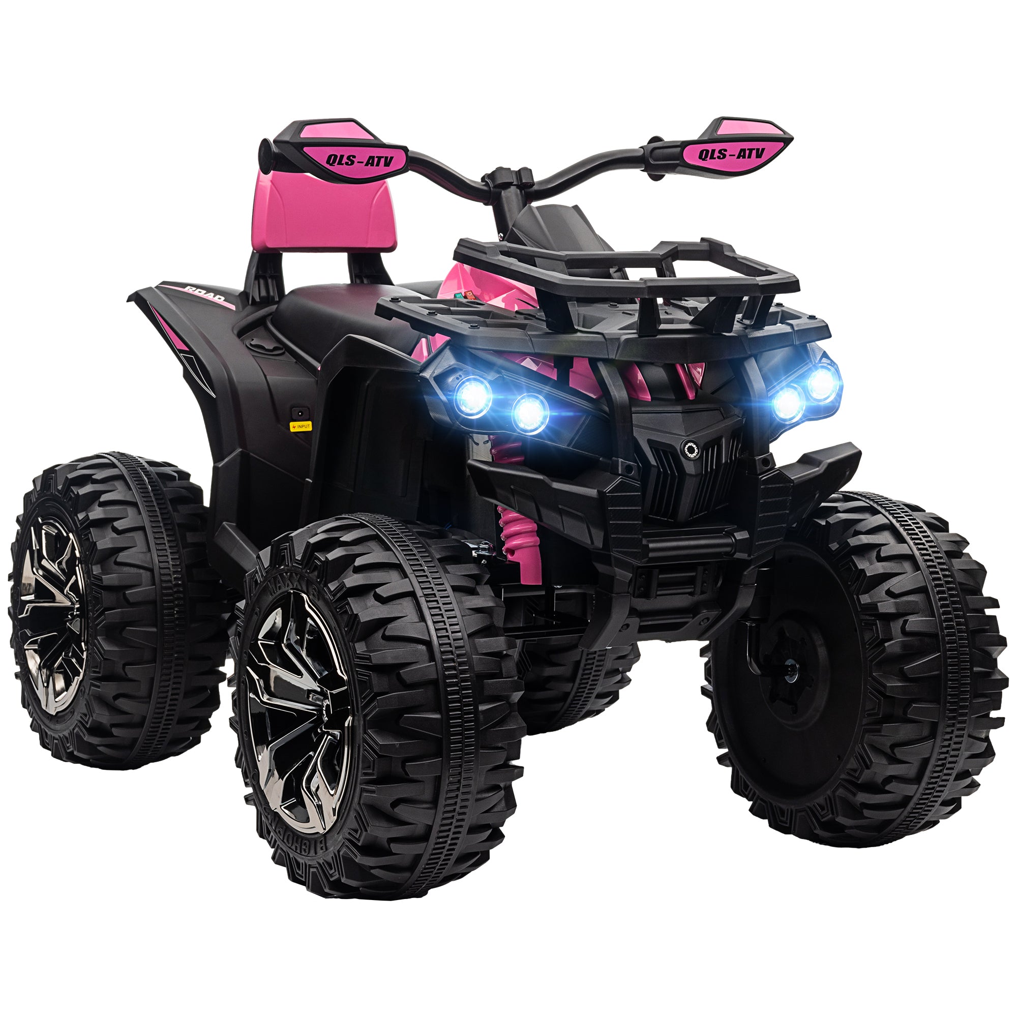 Aosom 12V Kids Atv Ride On Four Wheeler Toy Car With Music, Realistic