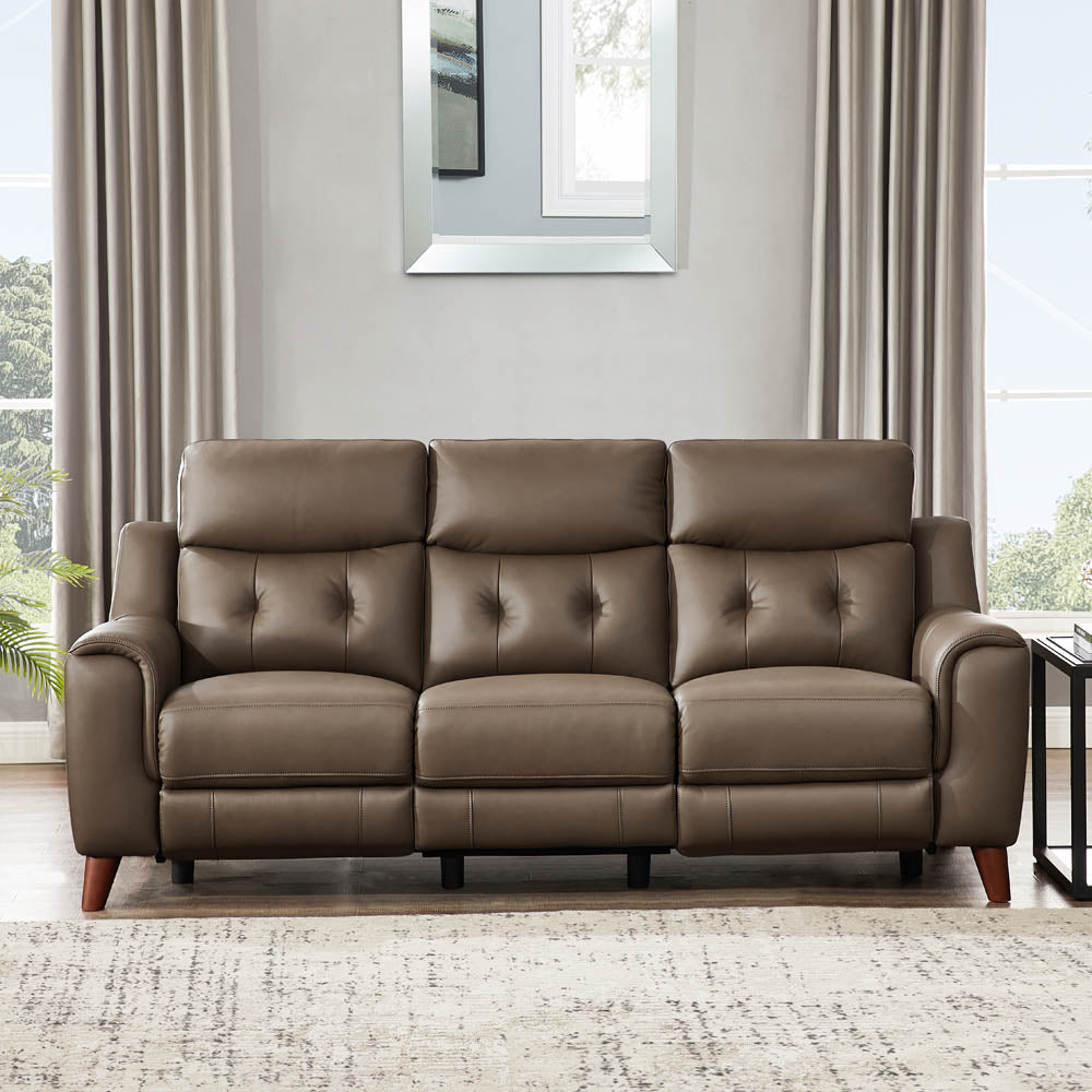 Torino Power Headrest Top Grain Leather Zero Gravity Reclining Sofa Br