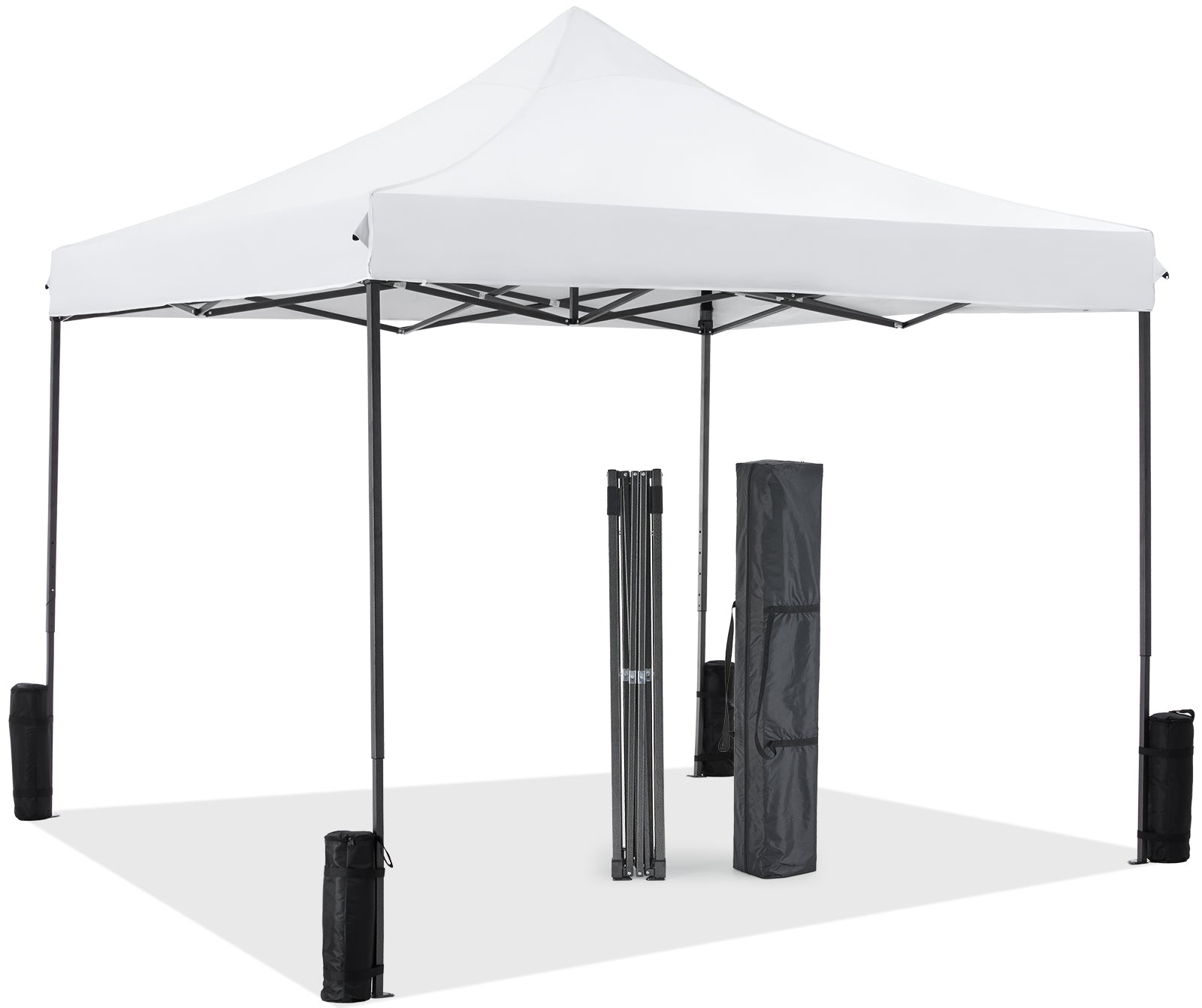 rattan tent 10 X 10Ft Pop Up Canopy Tent Easy Setup Outdoor Shade Instant Portable Sun Shelter Canopy Tent For Parties Camping Beach,White White Pe Rattan Iron