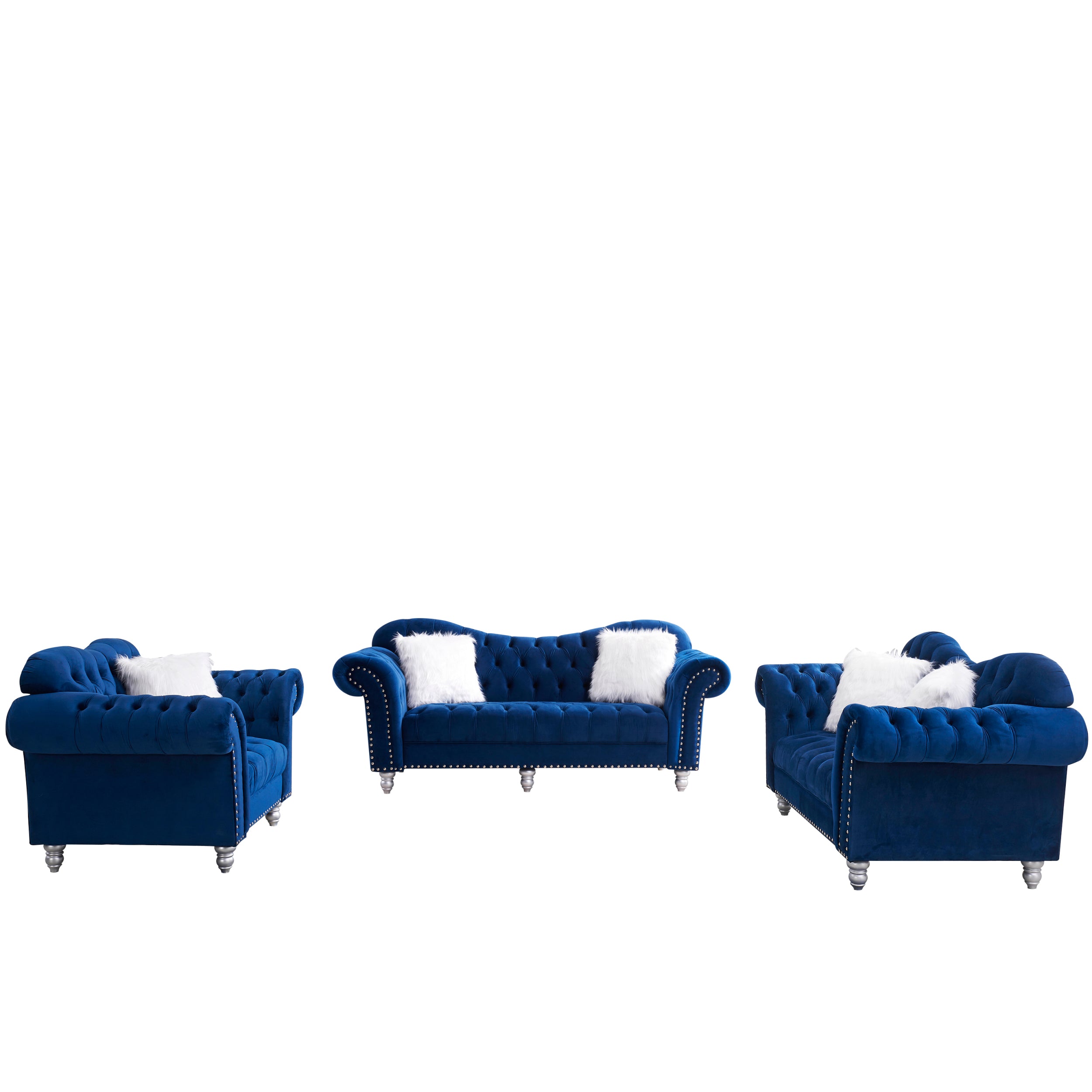 3 Piece Living Room Sofa Set, Including 3 Seater Sofa, Loveseat And So