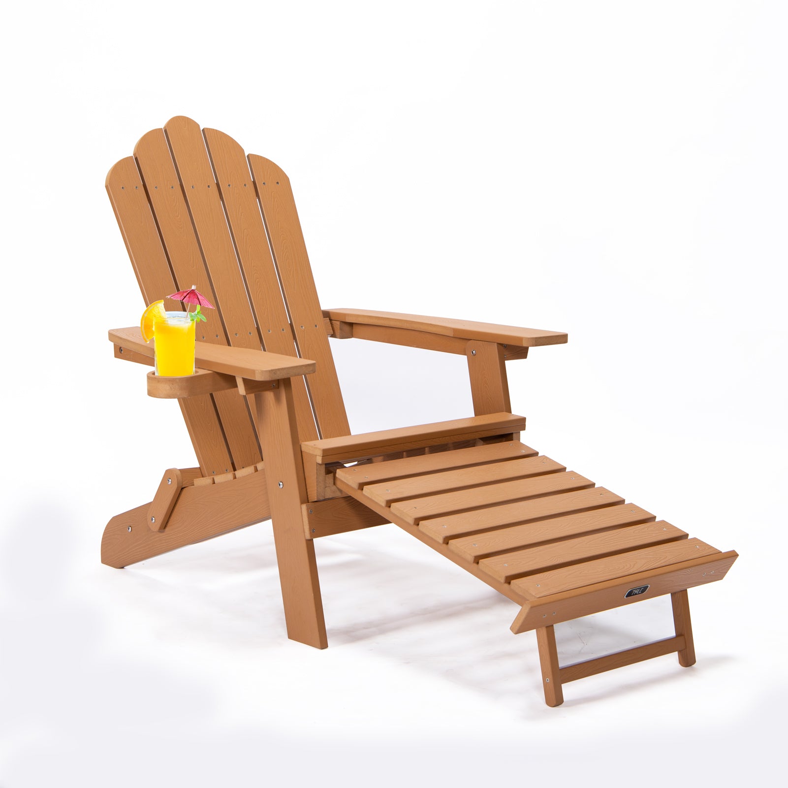 Cup Holder Oversized Wooden Chair Tale Folding Adirondack Chair