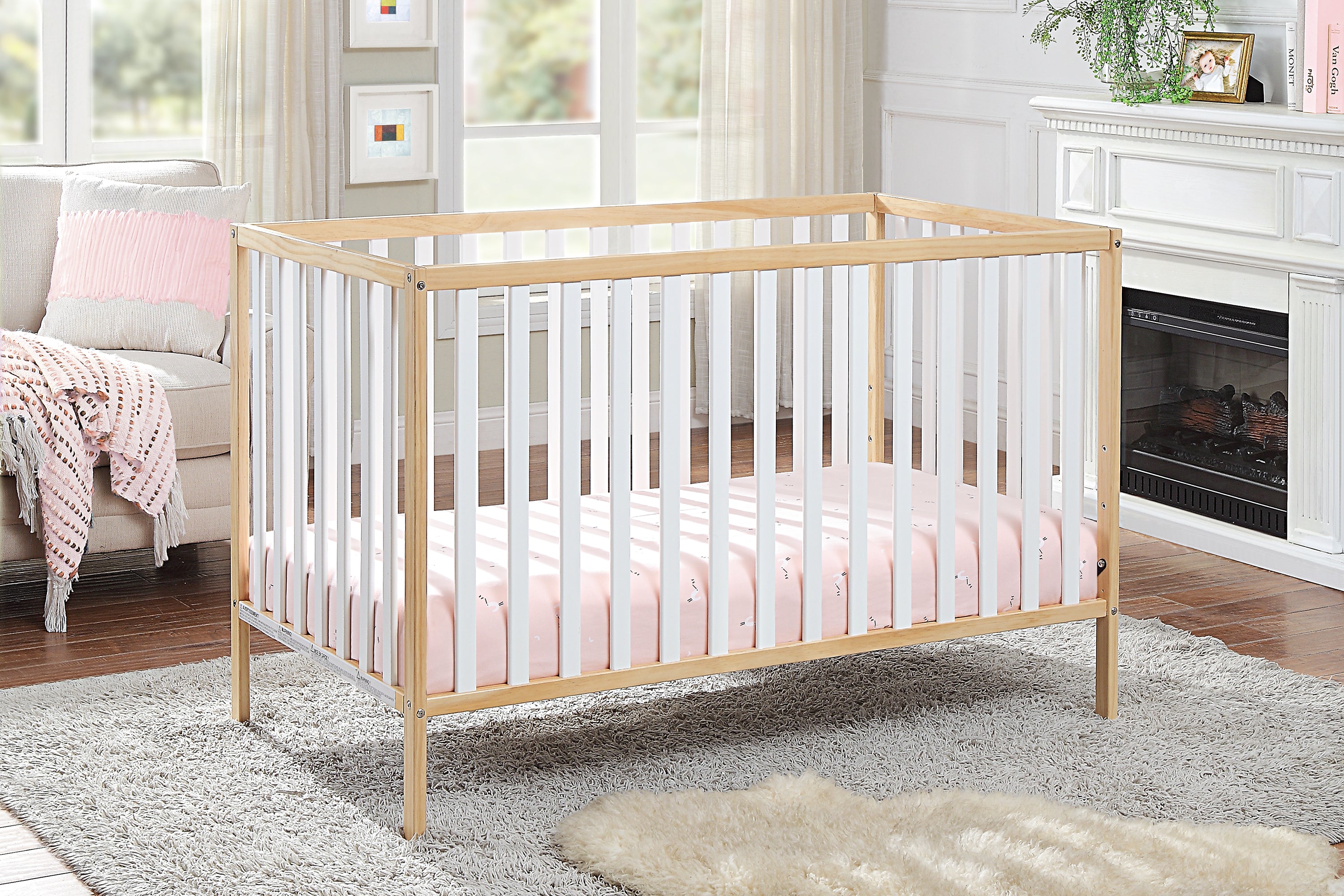 Deux Remi Island Crib White/Black