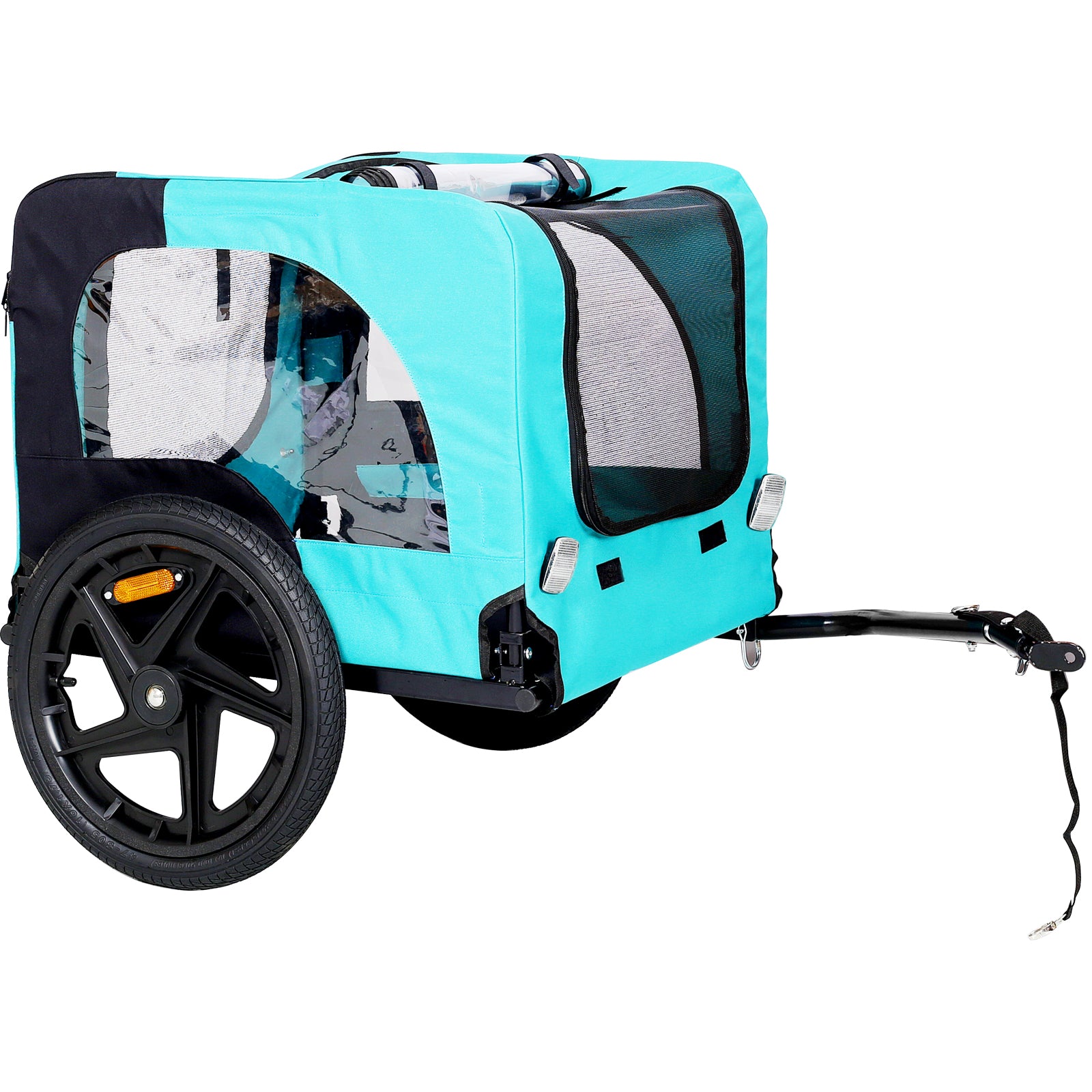 dog jogging stroller Light Green Foldable Pet Jogging Stroller Dog Carriers Bicycle Trailer Pet Dog Cat Bike Trailer Light Blue Oxford Fabric Metal