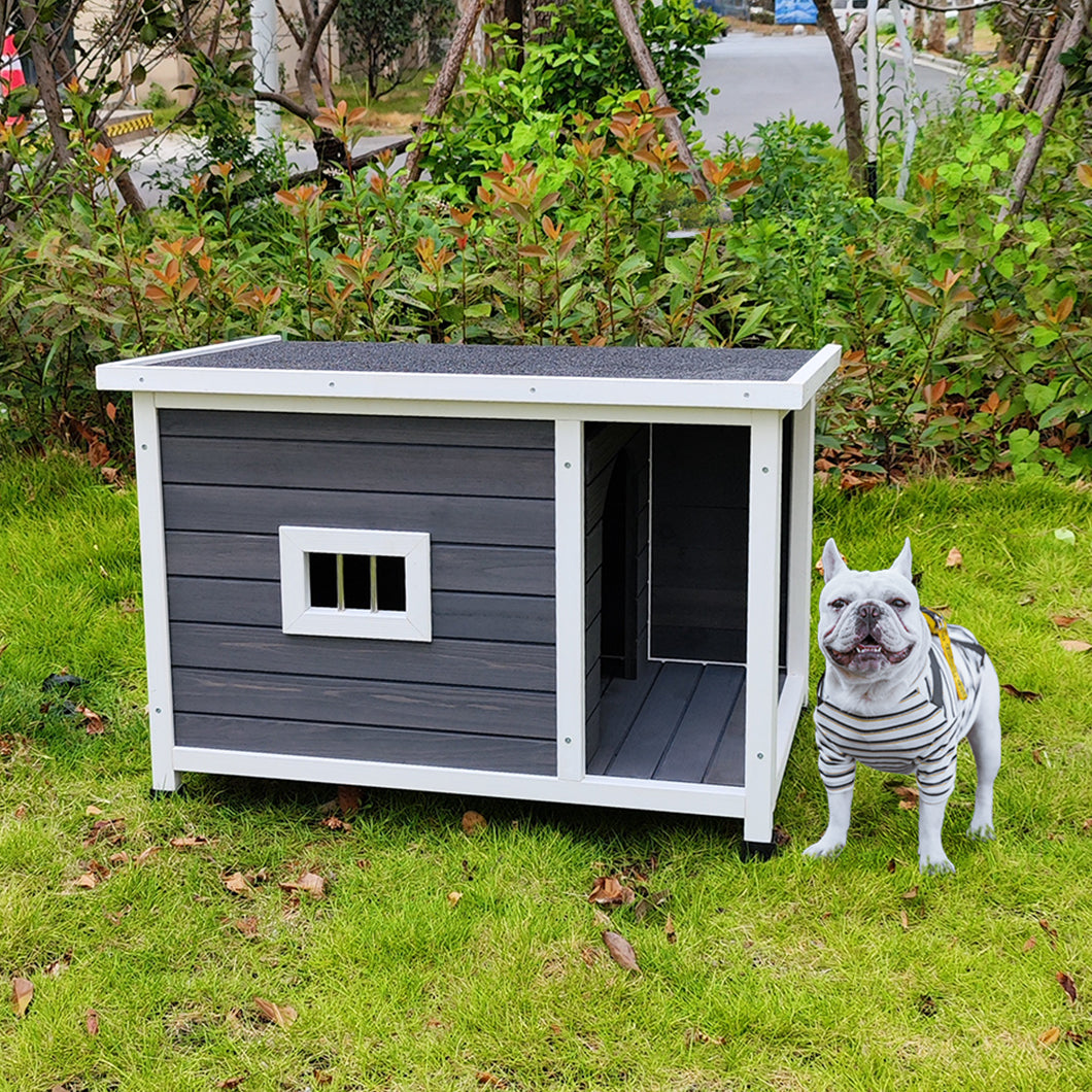 Puppy Dog Kennel ,Waterproof Dog Cage, Wooden Dog House With Porch Dec