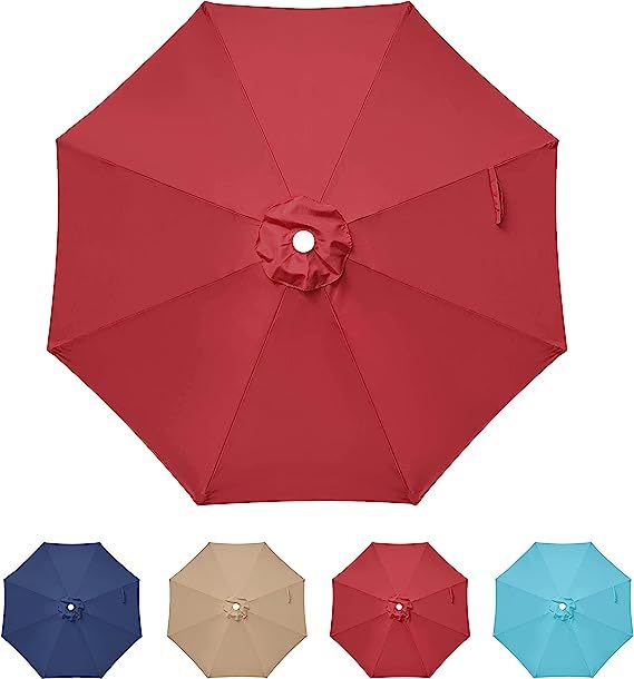 high top patio umbrella 9' Patio Umbrella Replacement Canopy Outdoor Table Market Yard Umbrell