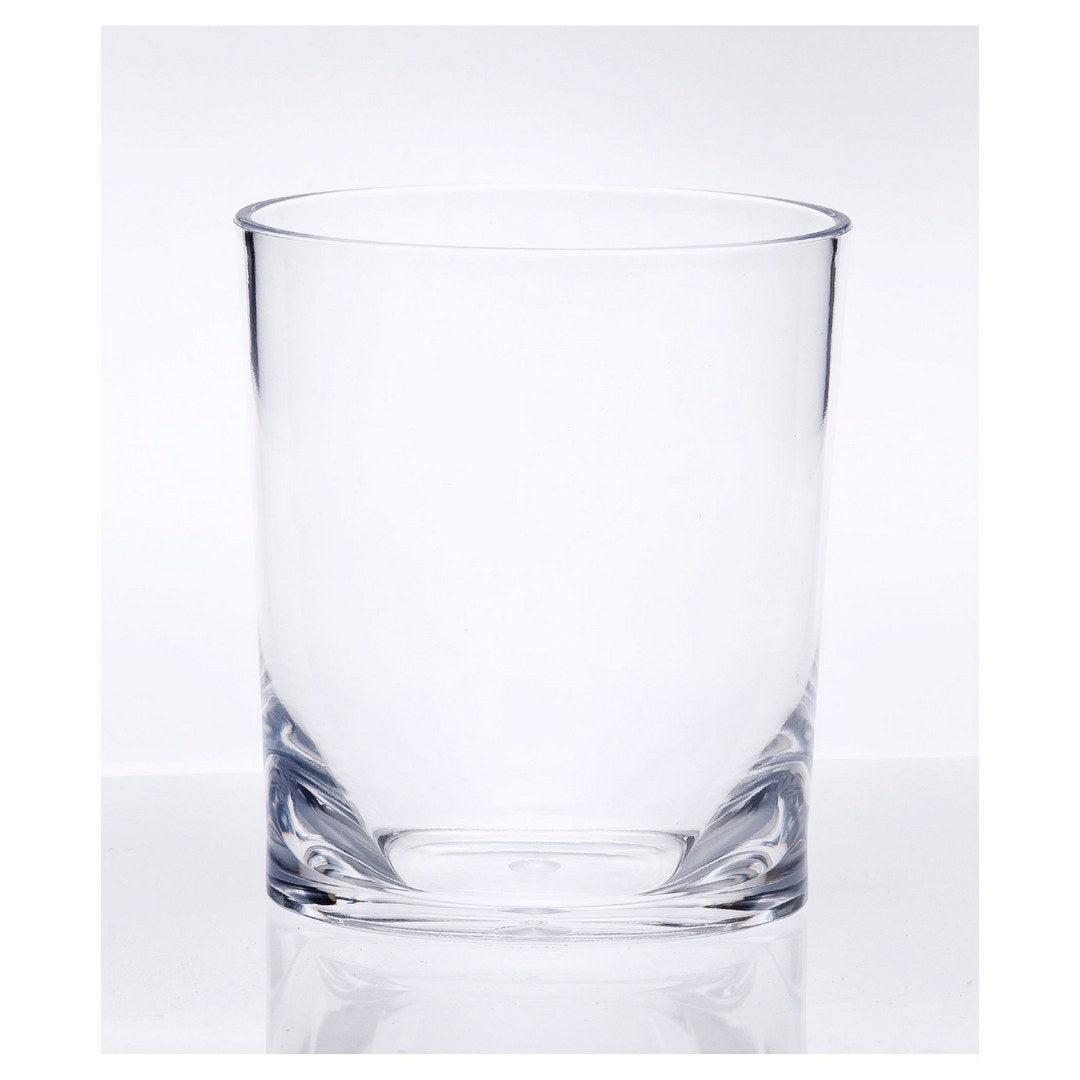 Oval Halo Tritan Glasses Set of 4 DOF, 12oz, BPA Free Plastic Drinkware, Clear Tumblers