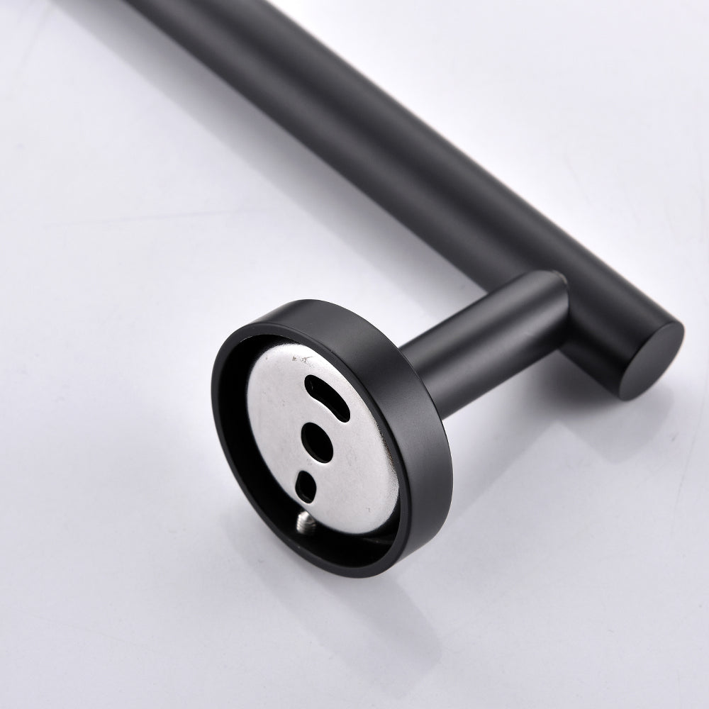 AWZTOO 4 Piece Bathroom Hardware Set Wall Mount Modern Bathroom Towel Holder Bar Set 304 Stainless Steel Bath Fixtures Accessories Set Matte Black