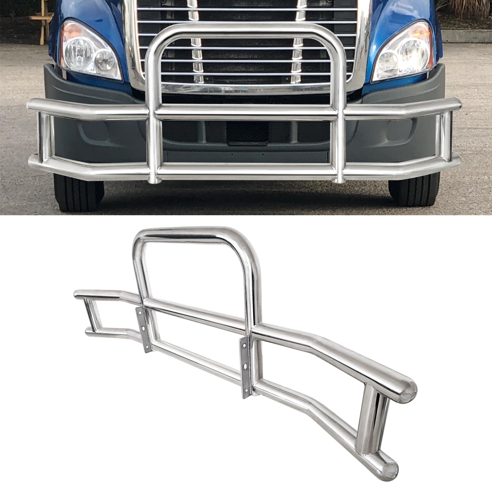 Front Bumper Deer Guard For Freightliner Cascadia 2008 2017 With Brack