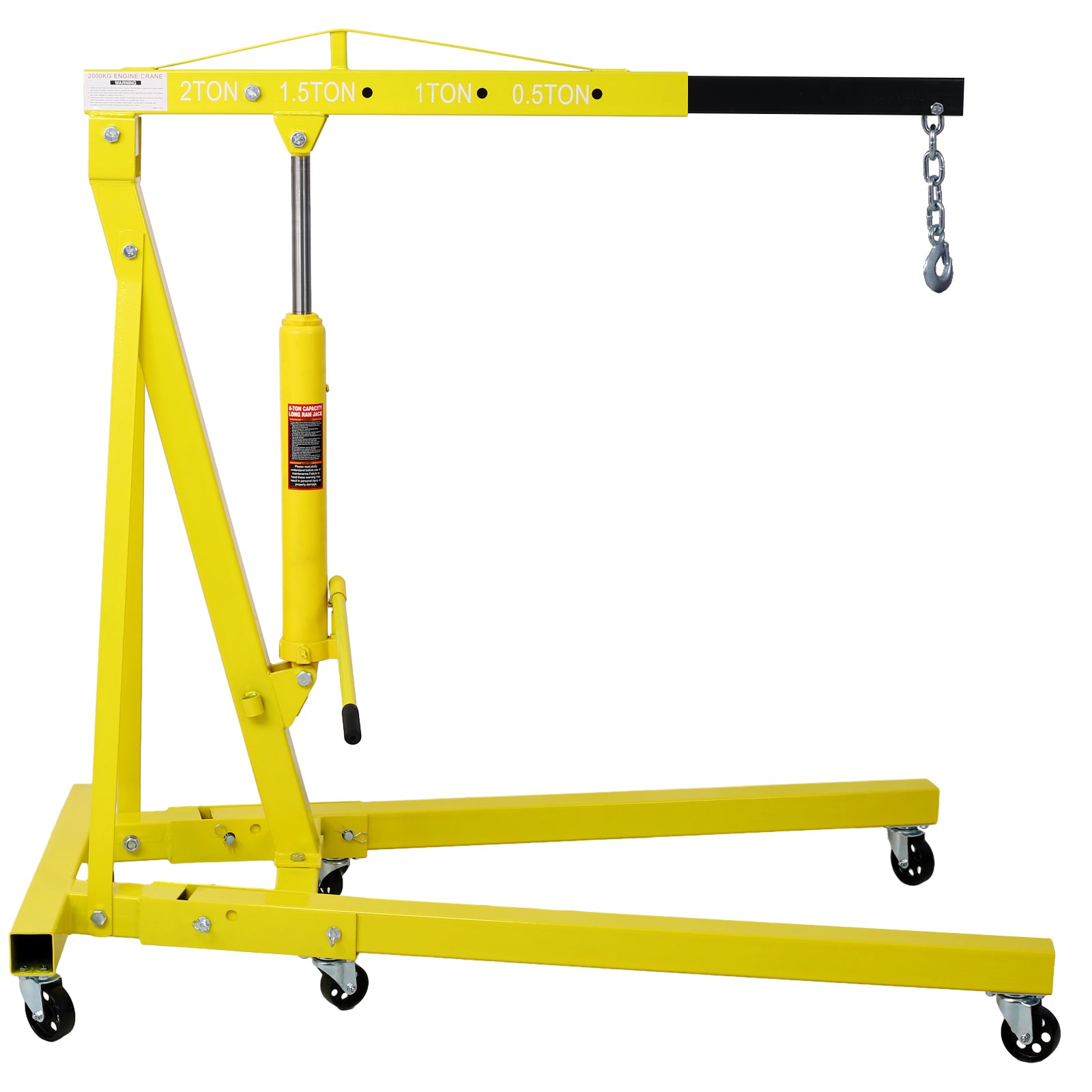 2 Ton Folding Engine Hoist Cherry Picker Shop Crane Hoist Lift, Heavy