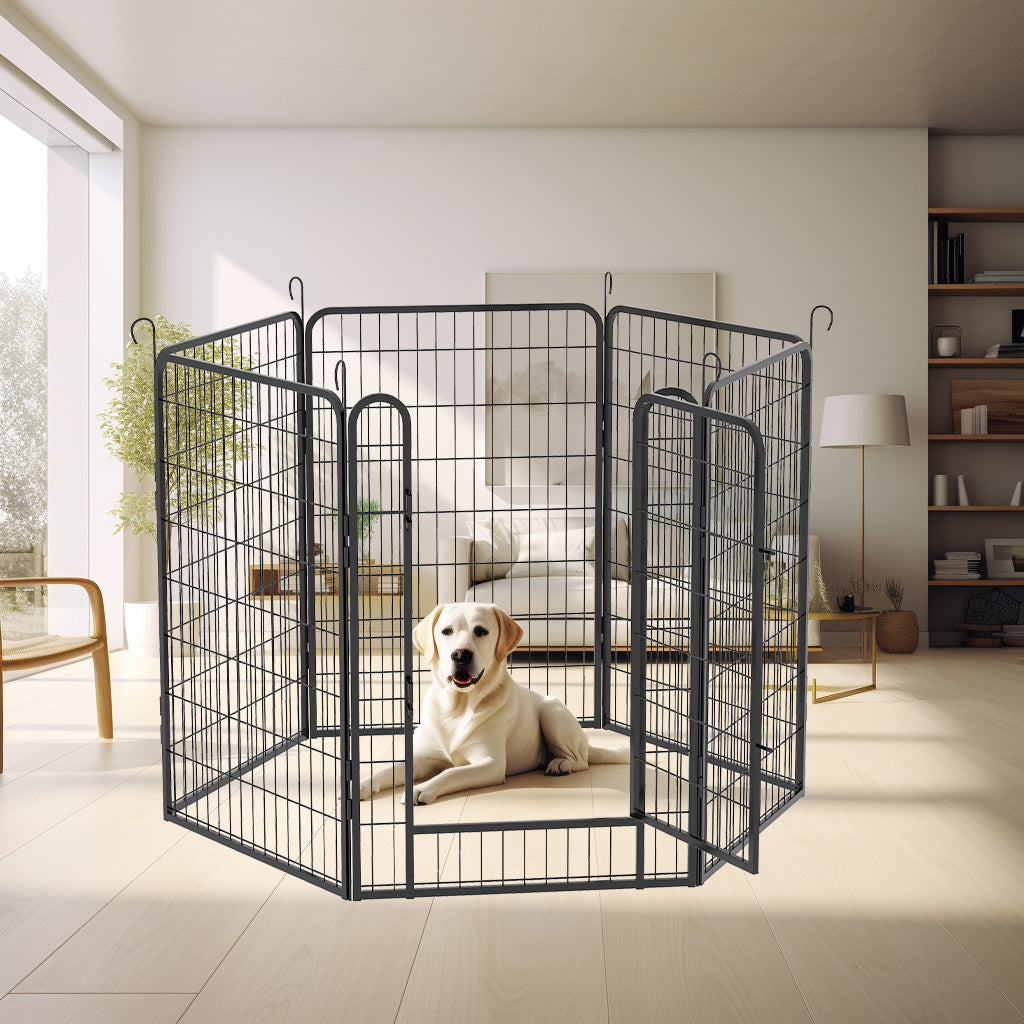Panels Heavy Duty Metal Playpen With Dog Fence Pet Exer