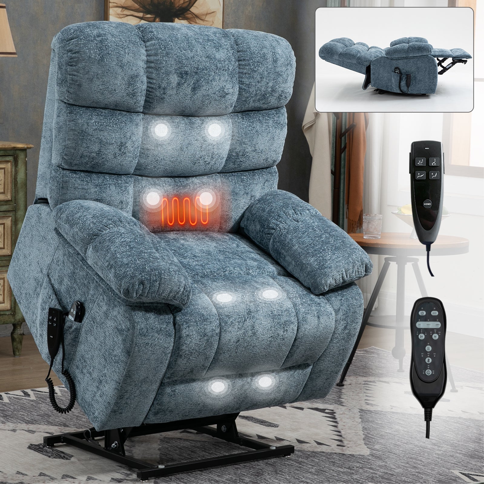 Power Lift Recliner Electric Recliner Remote Control HOMCOM Power