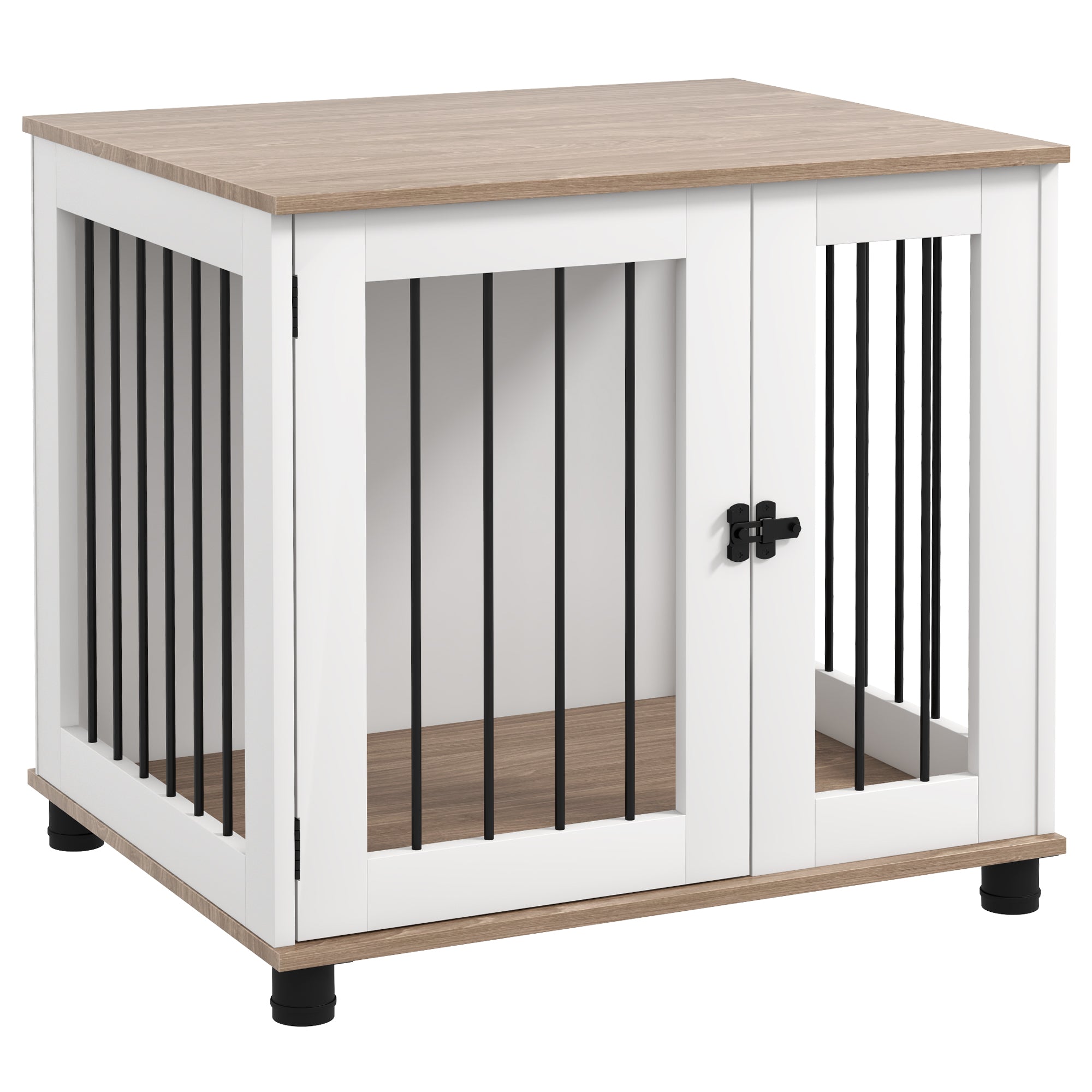 Pawhut Dog Crate Furniture, Side Table Indoor Dog Kennel, End Table Wi