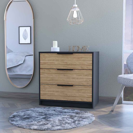 modern three drawer dresser Washington Three Drawer Dresser Multicolor American Design,Industrial,