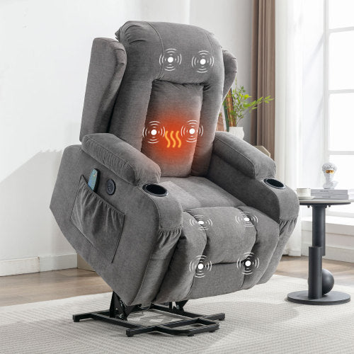 Power Lift Recliner Chair Recliners For Elderly With Heat And Massage