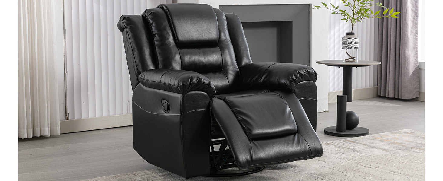 360 Swivel And Rocking Home Theater Recliner Manual Recliner Chair Wit