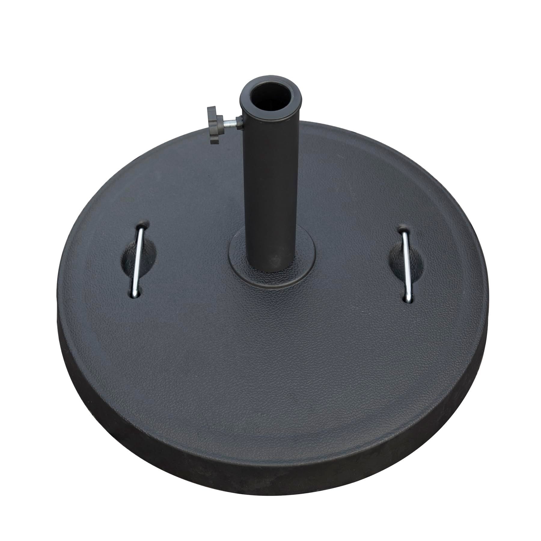 Patio Umbrella Base, Umbrella Stand Base With Adjustable Knob And 2 Du