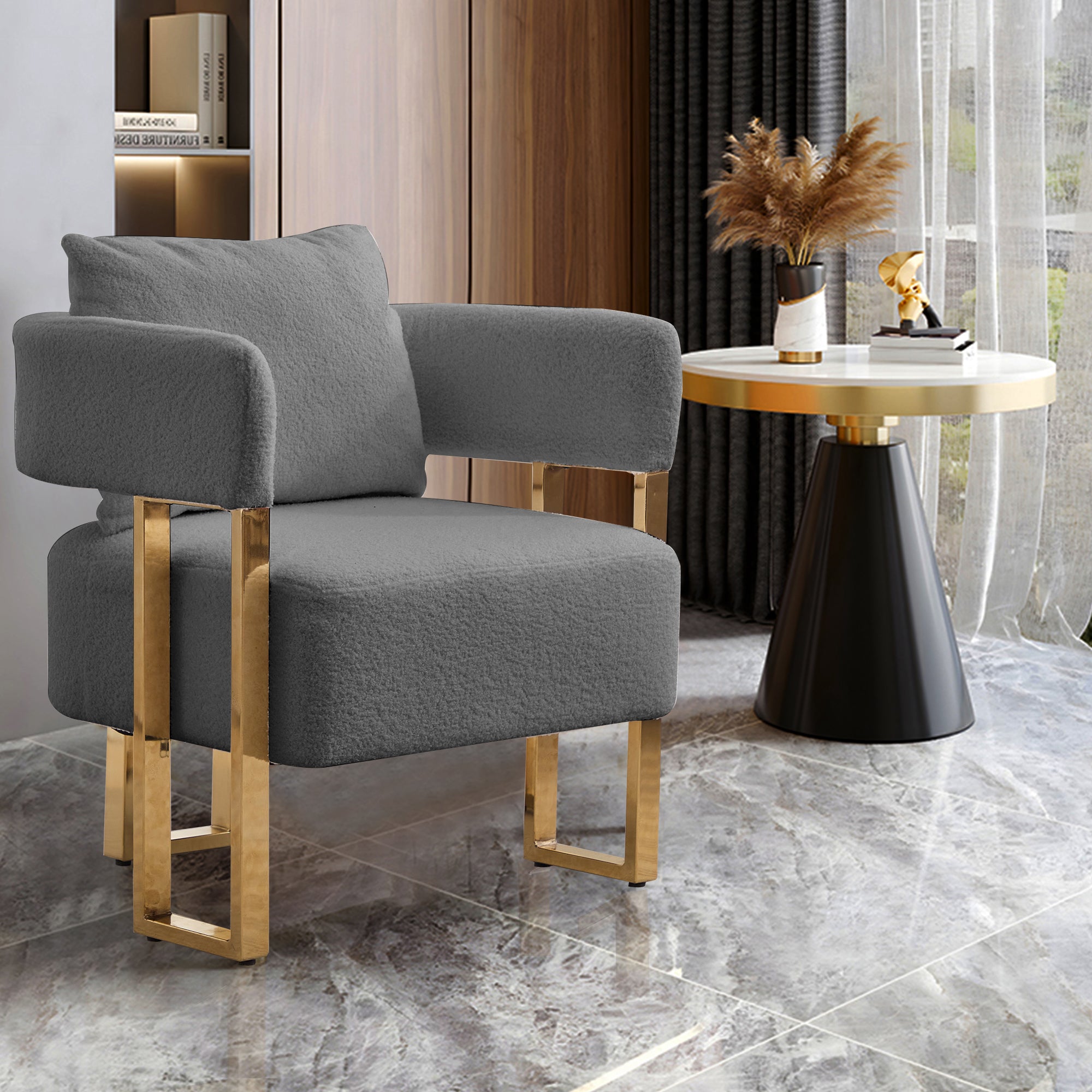 Gold Legs Chair For Dressing Table Grey Round Vanity Bedroom Velvet  Dressing Table Chair Stool Pouffe