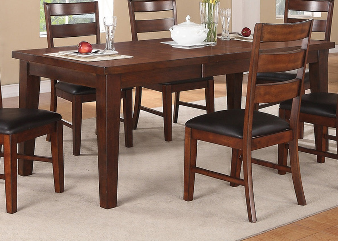 rubber tree furniture Dining Table Rectangle Dining Table W Leaf 1Pc Table Only Rubber Wood Antique Walnut Wood Finish Dining Room Furniture Walnut Dining Room Contemporary