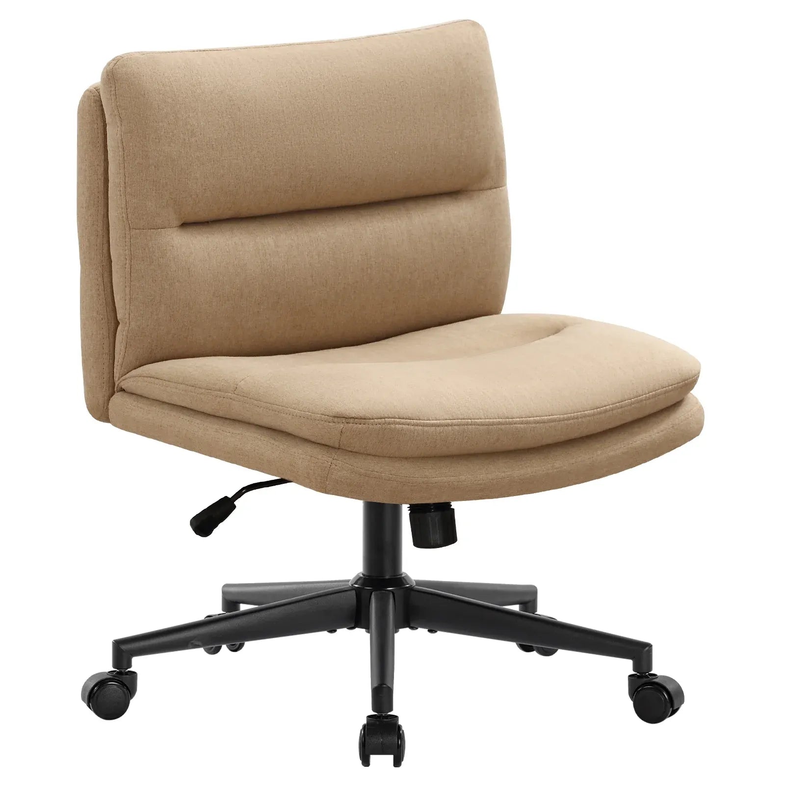 thumbnail image 2 of Armless Criss Cross Chair – Comfy Home Office Desk Chair With No Wheels 2 of 4