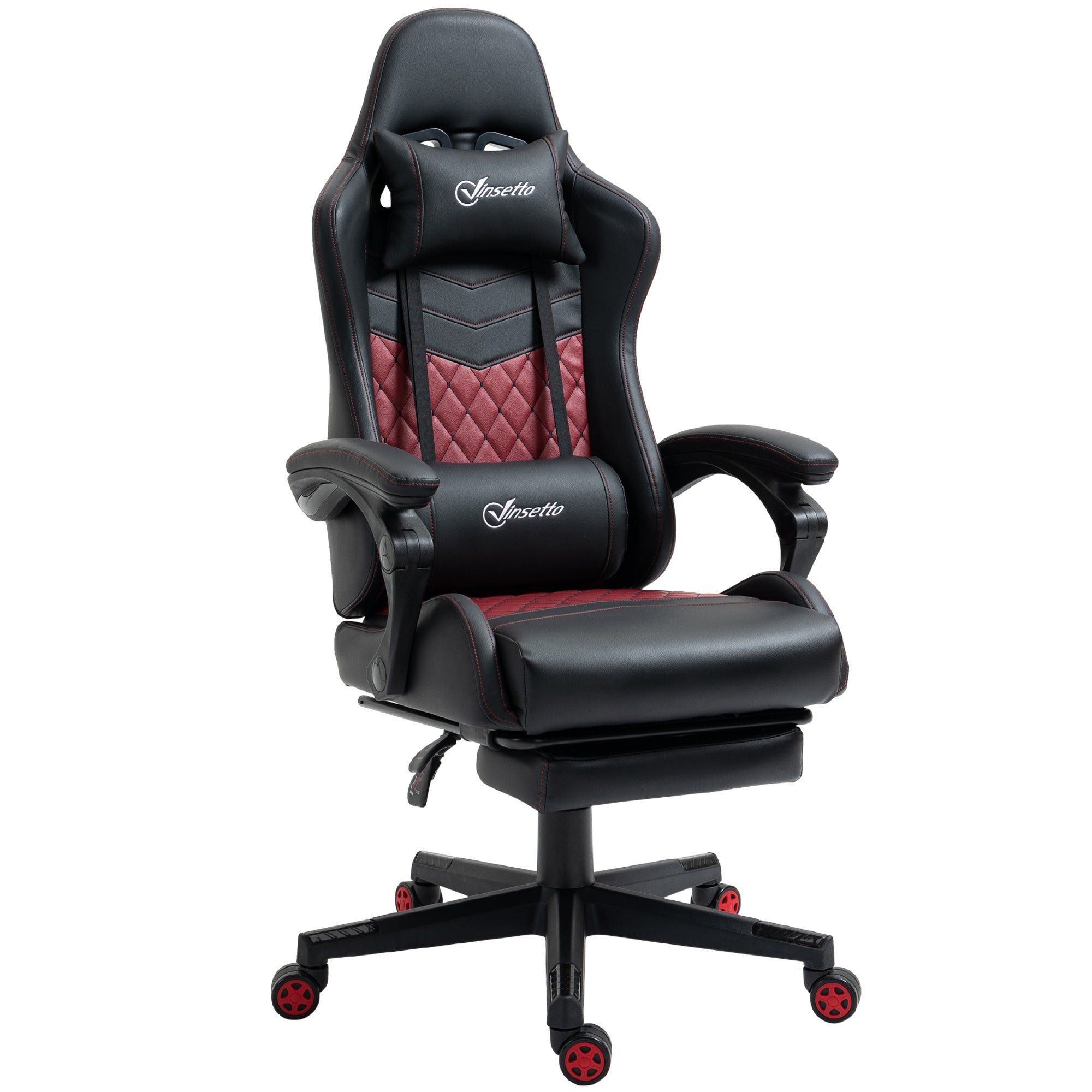 Vinsetto Racing Gaming Chair Diamond Pu Leather Office Gamer Chair Hig