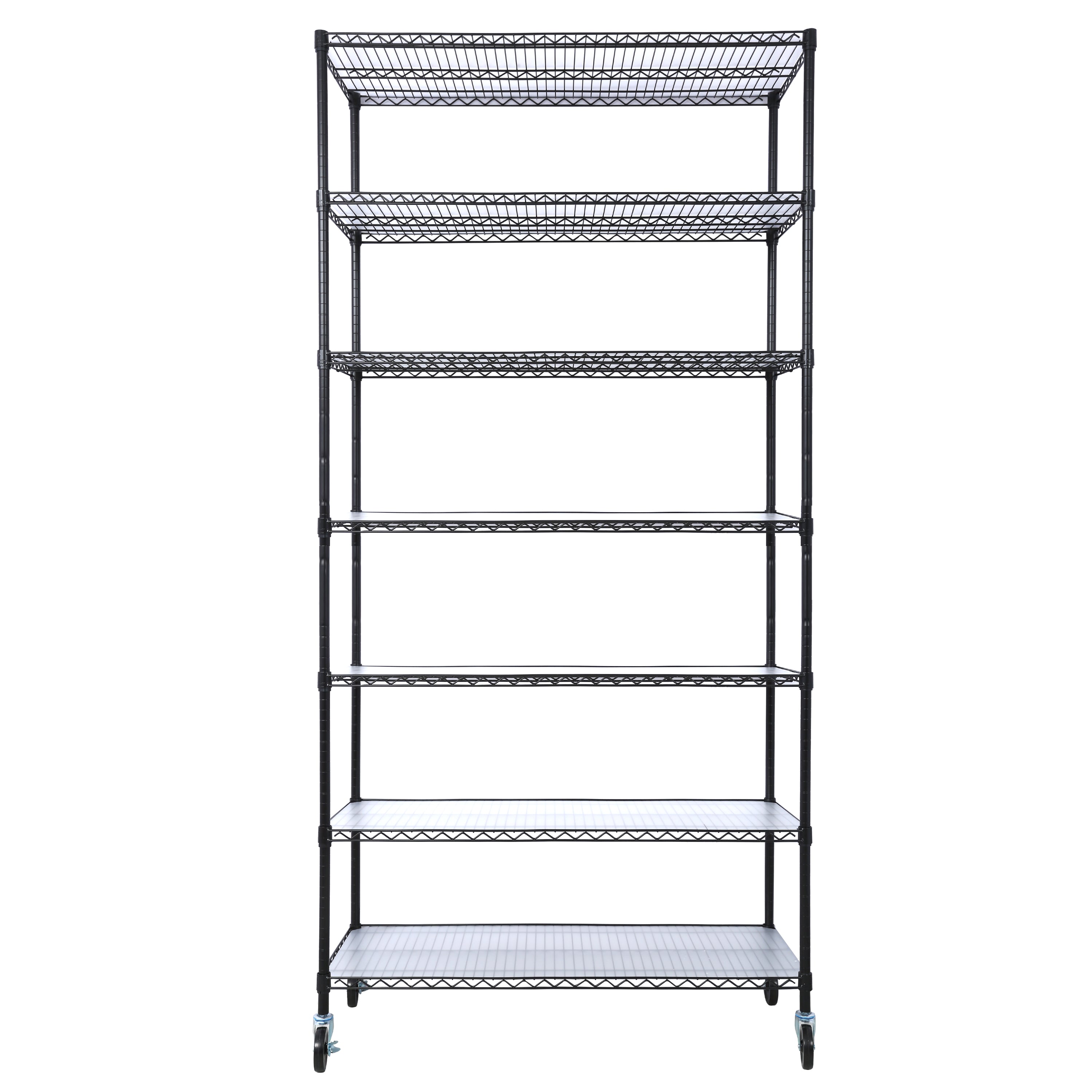 7 Tier Metal Shelf Wire Shelving Unit, 2450Lbs Heavy Duty Adjustable S