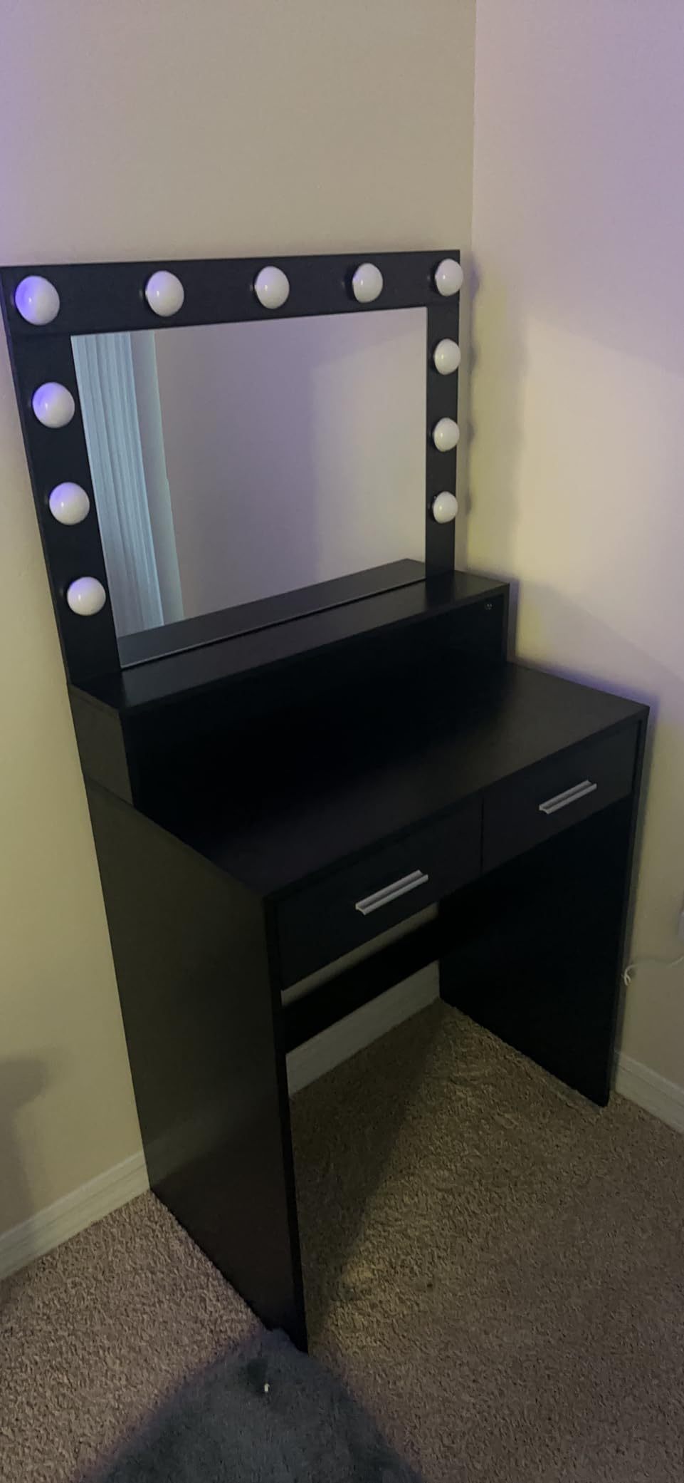 Vanity Desk With Mirror And Lights, Dressing Table With Large Drawer, Vanity Desk With Mirror And Lights, Dressing Table With Large Drawer,