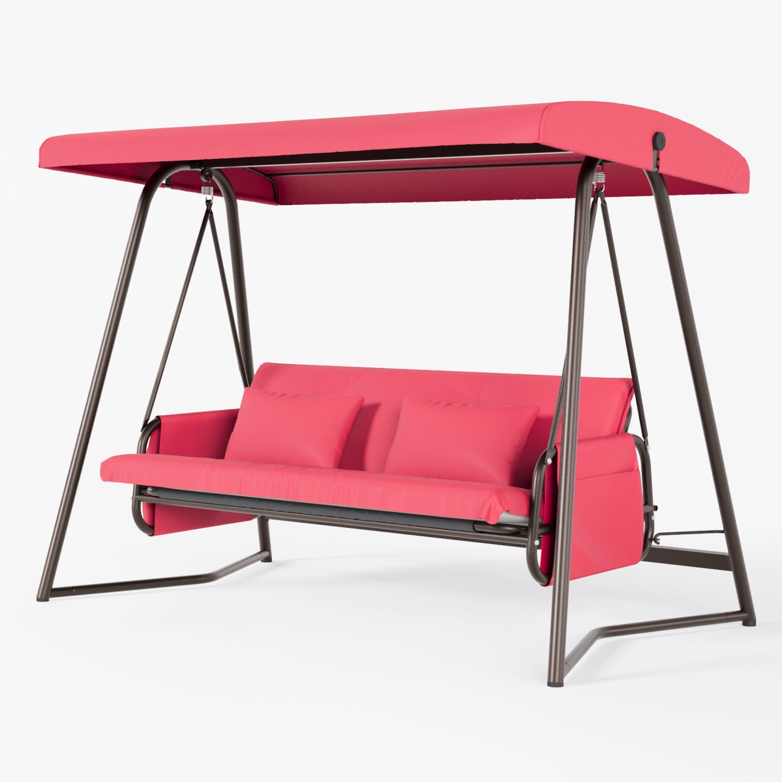 Outdoor Patio Seaters Metal Swing Chair Swing Bed With Cushion And A