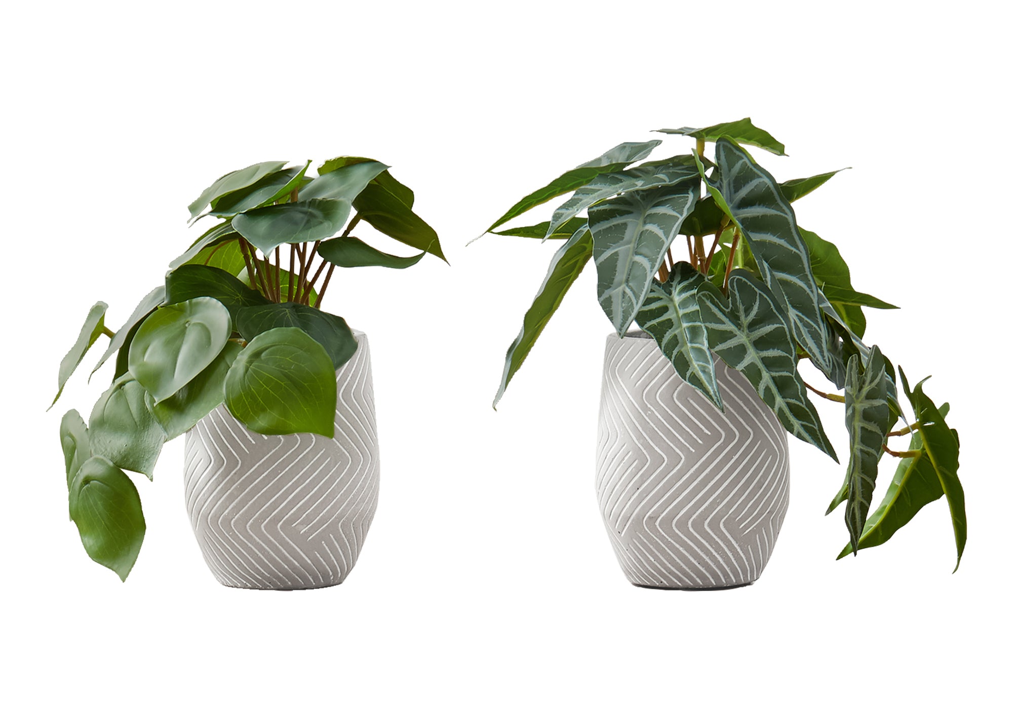 tall fake house plants Artificial Plant, 8" Tall, Alocasia, Indoor, Faux, Fake, Table, Greene