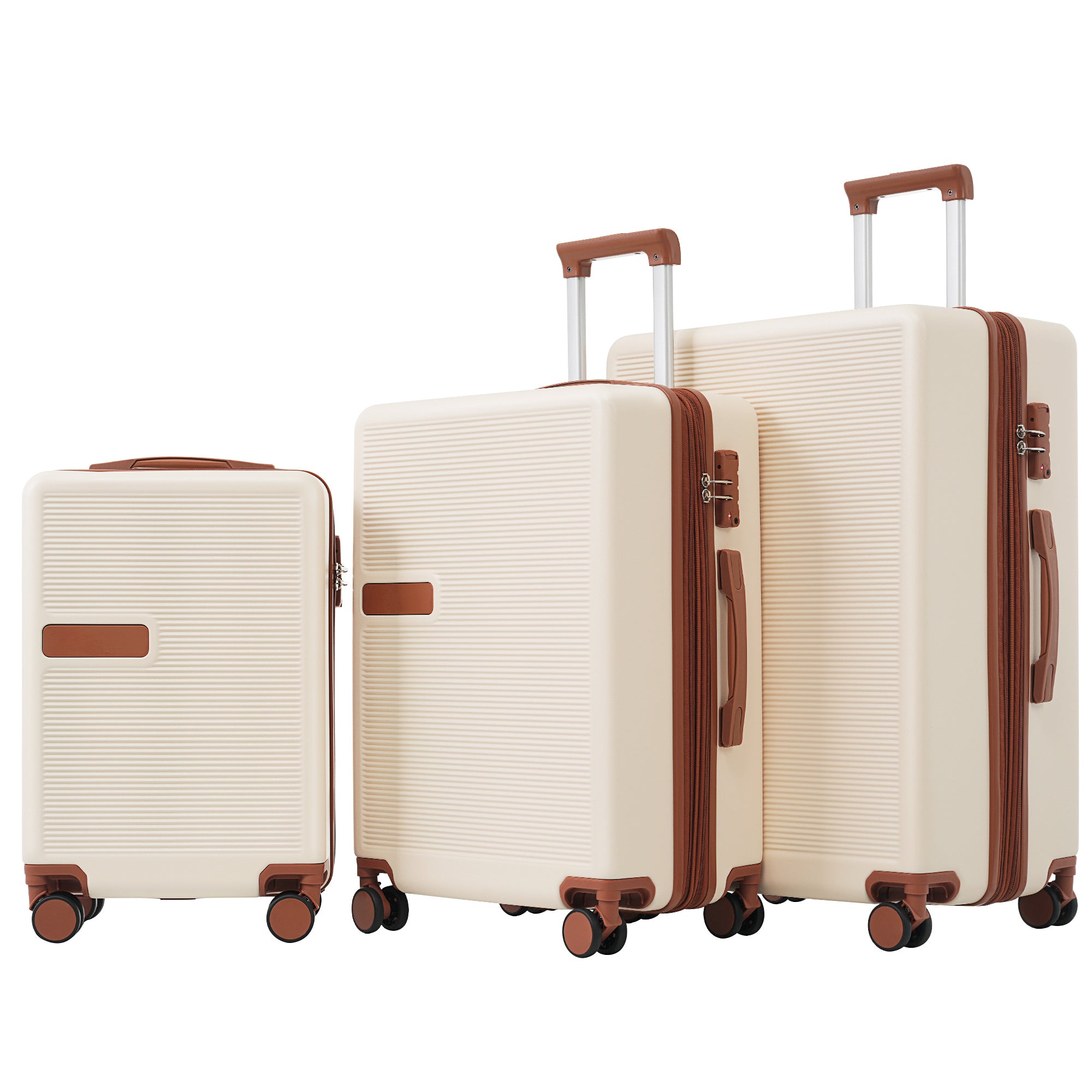 Contrast Color Piece Luggage Set Hardside Spinner Suitcase With Tsa