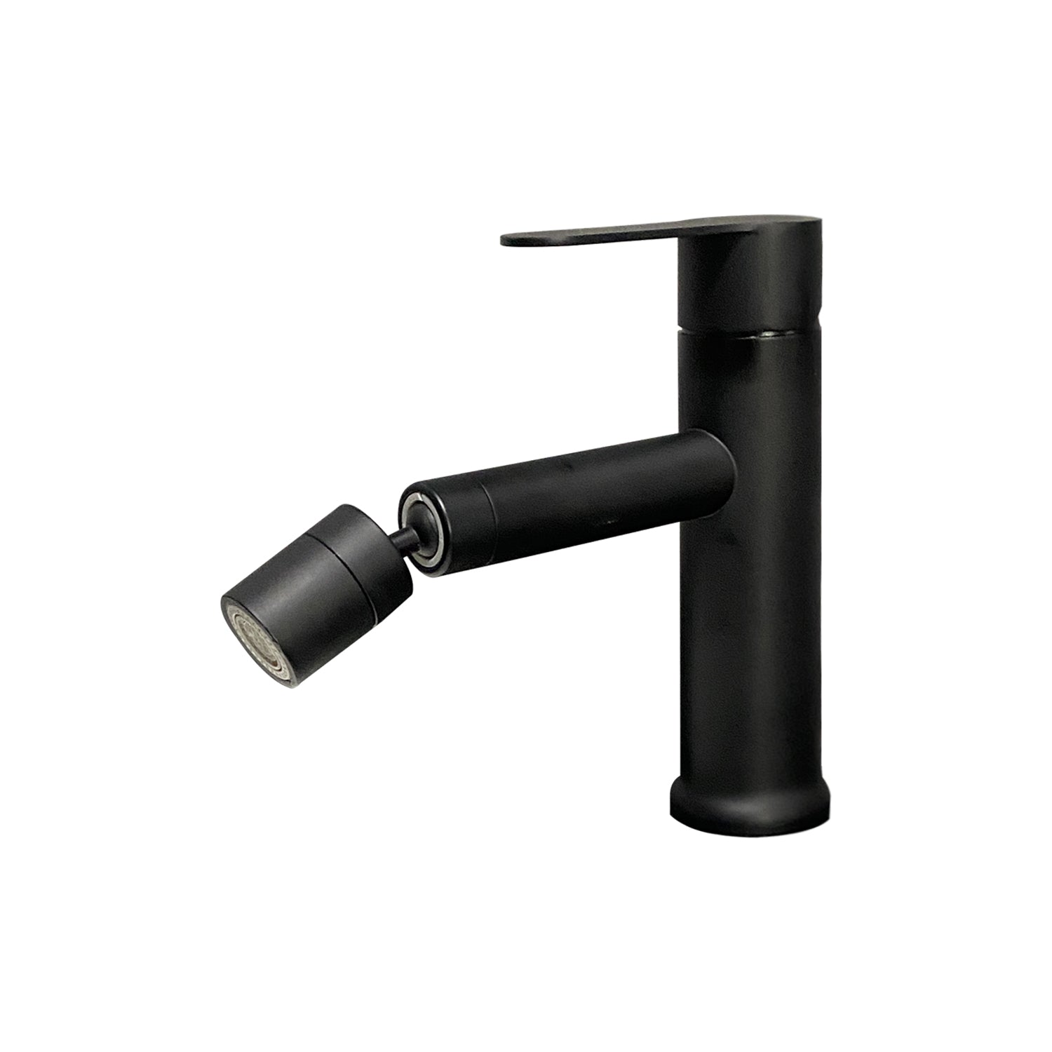 Bathroom Sink Faucet, Single Hole Bathroom Faucet Modern Single Handle  Vanity Basin Faucet Matte Black Stainless Steel, image size:1500x1500