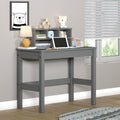 Grey Writing Desk With Hutch Grey Writting Desk Primary Living Space Rectangular Hutch Solid Wood Mdf