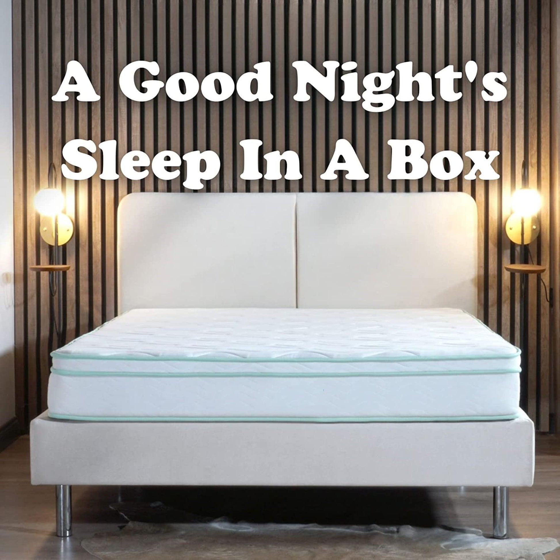 Full Size 10 Inch Cool Gel Memory Foam Innerspring Hybrid Mattress White Green Foam Spring Full