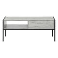 Tv Stand, 48 Inch, Console, Media Entertainment Center, Storage Drawer, Living Room, Bedroom, Grey Laminate, Black Metal, Contemporary, Modern Grey 80 89 Inches Particle Board