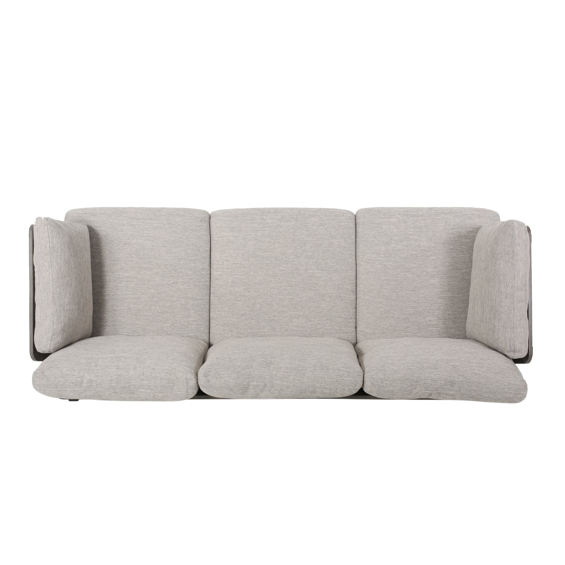 3 Seater Sofa Light Grey Fabric 3 Seat