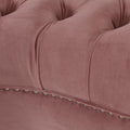 La Rosa Victorian Tufted Upholstered Accent Chair, Ash Rose Pink Velvet Pink Foam Velvet