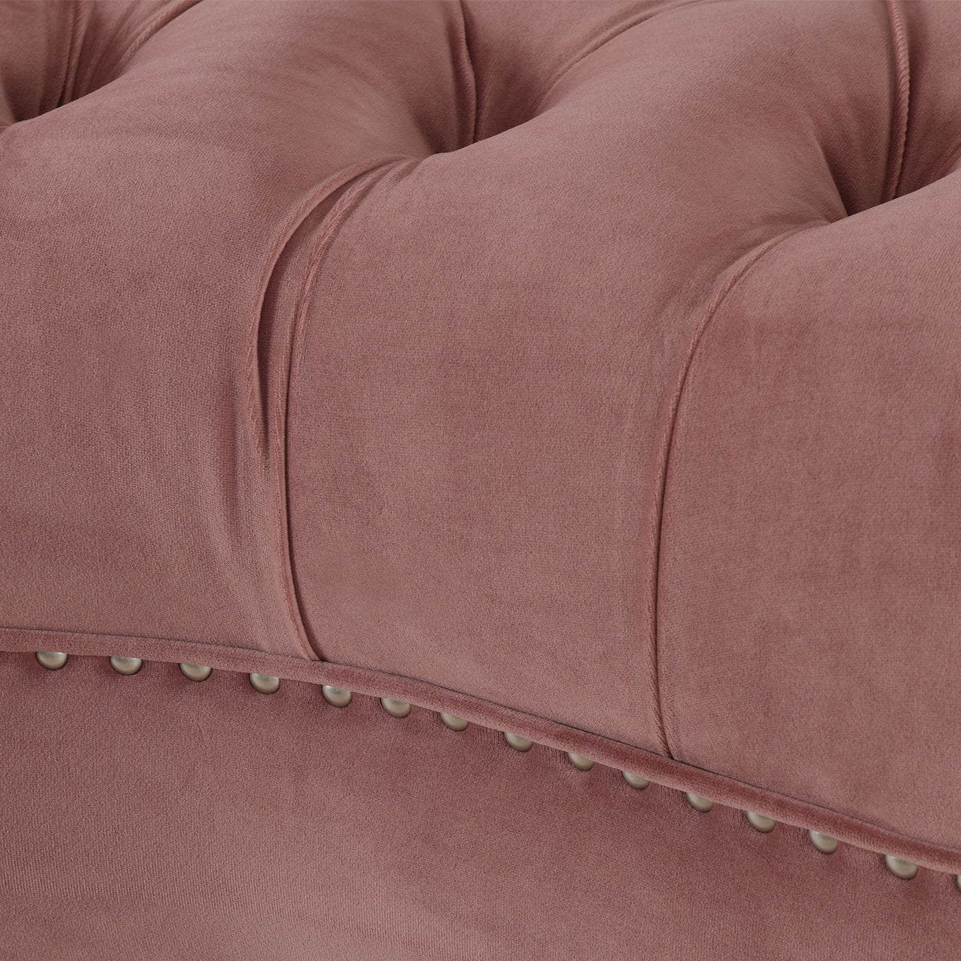 La Rosa Victorian Tufted Upholstered Accent Chair, Ash Rose Pink Velvet Pink Foam Velvet