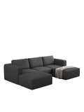 104.32*66.92 Modular Sectional Sofa Sleeper Couch, Sectional Sofa With Chaise And Ottoman, Convertible U Shaped Modular Sofa Set. Compressed Sponge, Dark Grey. Combo A 2B 2D Dark Grey Primary Living Space Soft Minimalist,Modern Foam Spring 5 Seat