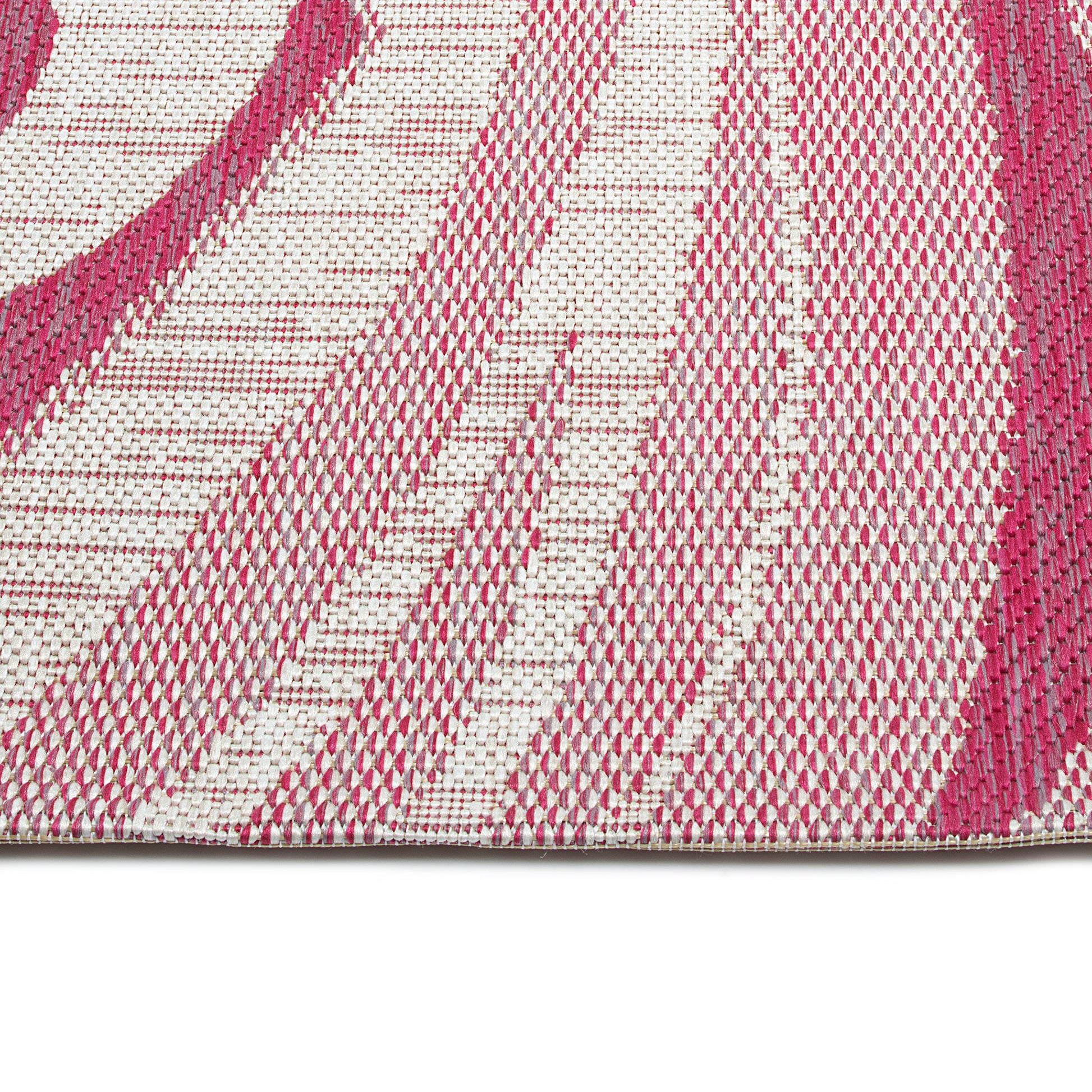 Modern, Abstract, Textured Cut Pile 5'3" X 7'6" Rectangle Area Rug Pink Polypropylene