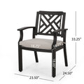 Outdoor Dining Chairs, Light Beige Antique Matte