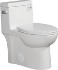 1.28 Gpf One Piece Toilet Single Flushwater Saving Elongated Comfort Height Floor Mounted, Soft Closing Seat, 1000 Gram Map Flushing Score Toilet, Gloss White 23T03 Gw White Ceramic