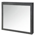 Aya Dark Grey Mirror Dark Gray Solid Wood Mdf