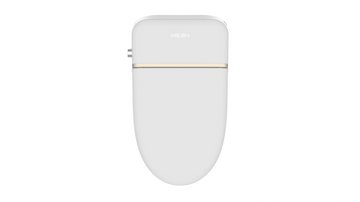 Smart Toilet With Warm Water Sprayer And Dryer, Foot Sensor Operation, Heated Bidet Seat, Tankless Toilet With Led Display White Ceramic,Polypropylene