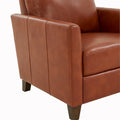 Pablo Caramel Faux Leather Modern Recliner Caramel Foam Faux Leather