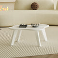 Modern Minimalist Wood Color Table Top. Solid Wood Legs, Cloud Shape To Give You A Experience, Computer Desk. The Game Table. Suitable For Dining And Living Rooms. White Mdf