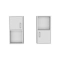 Oba 2 Pc Wall Mounted Bathroom Medicine Cabinet With Open And Closed Storage 2 White 2 4 Bathroom Freestanding Modern Particle Board Engineered Wood