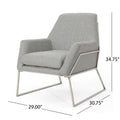 Modern Chair Grey Fabric