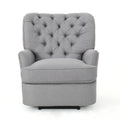 Indulge In Supreme Comfort: Electric Recliner Chair With Elegant Copper Accents And Soft Light Grey Upholstery Light Grey Fabric