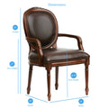 Benard Leather Chair Brown Foam Faux Leather